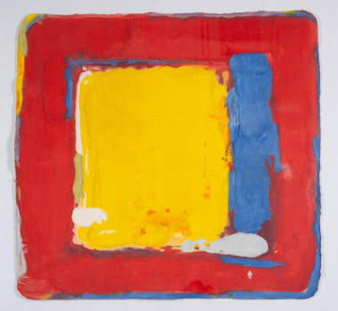 compositie rood gelijst