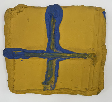 3370 - Blauw door geel