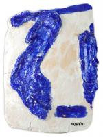 Blauw in wit