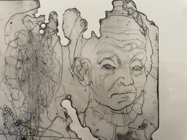 Lijn ets kunstwerk: de princes van oostenrijk