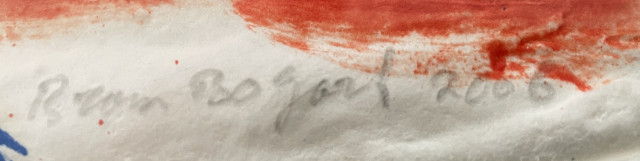 Aquagravure kunstwerk: compositie met GEEL/ROOD/BLAUW