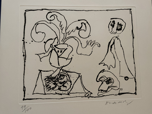 Aquatint kunstwerk: De la mort