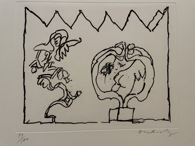 Aquatint kunstwerk: De la mort